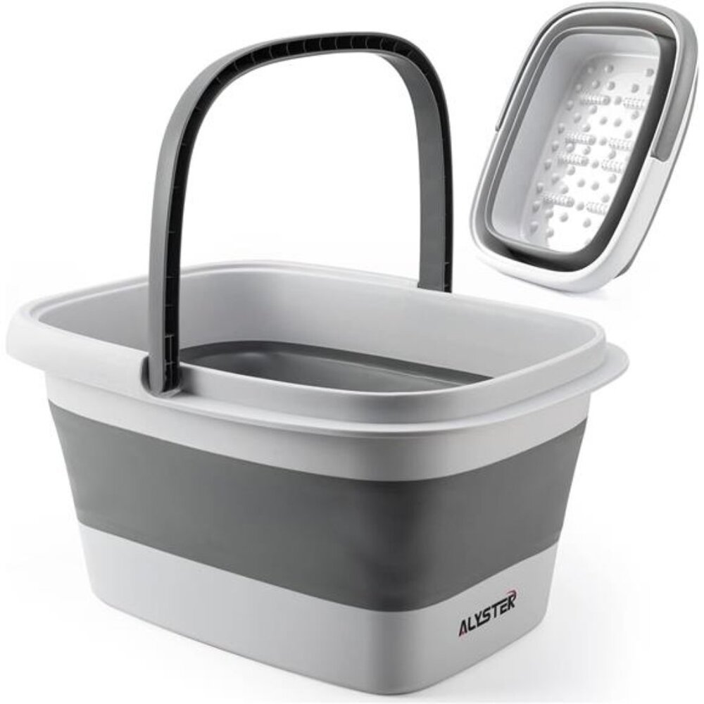 Collapsible Foot Bath with Handle - 15L/4 Gallons Massager Foot Soak Tub
